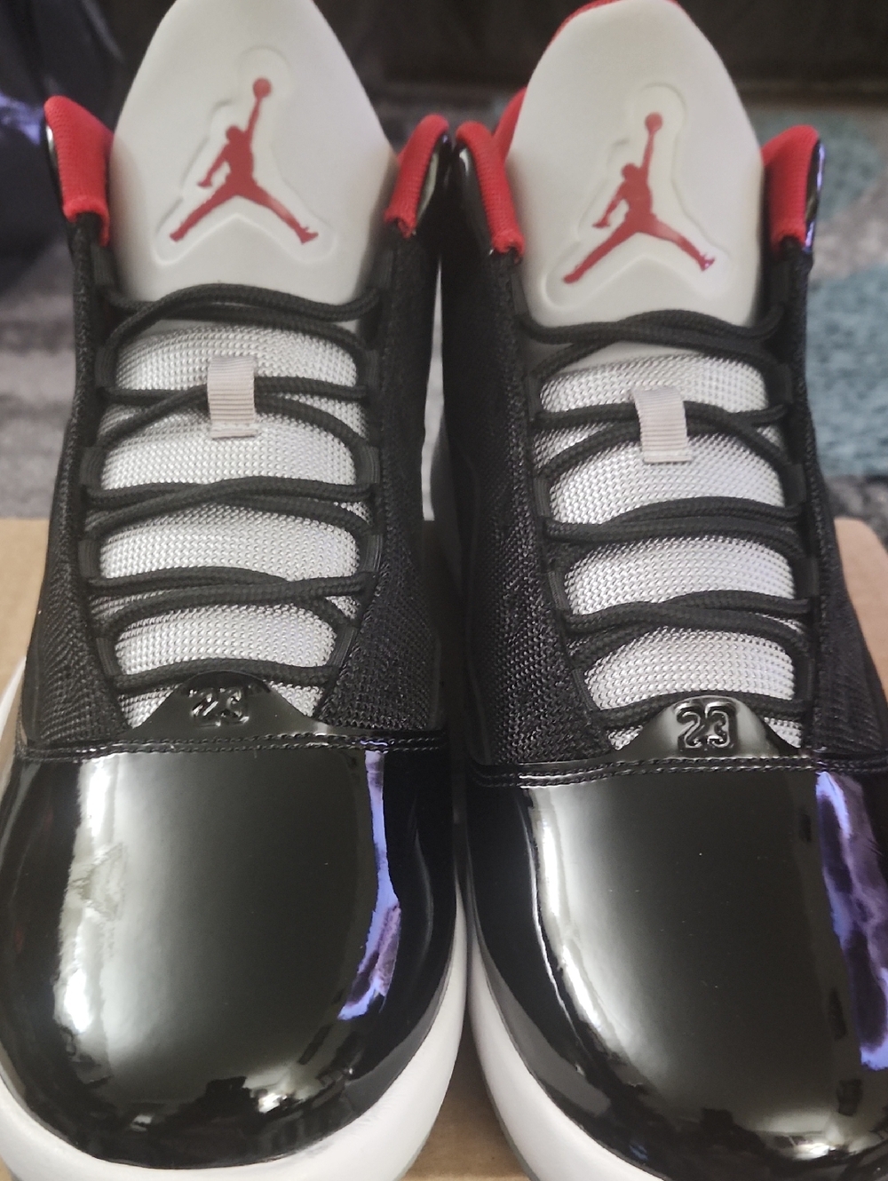 Jordan Black/White/Red Retro Low Sneakers